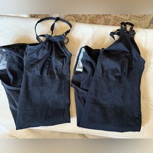 2 Black shaping bodysuits